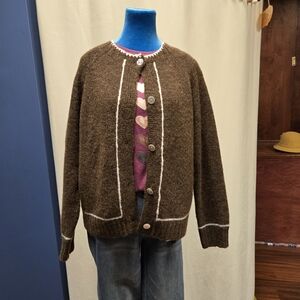 Brown Cardigan Sweater